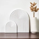 Set Of 2 Wooden Arch Boho Decor For Shelf, Fireplace Mantel, Counter, Table, .... Fixed Price $39.09.