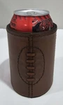 Leather Can Football Cooler Coozie Koozie Nice. Fixed Price $9.95.