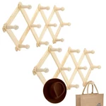 Ram-pro Accordion Style Wood Expandable Rack Hat, Cap, Belt, 2 Pack, Brown. Fixed Price $18.84.