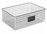 Set Of 2 Mdesign Wide Steel Kitchen Organizer Basket - Label Slot Matte Black. Fixed Price $69.00.