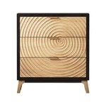 Cozayh 3 Drawer Nightstand Wood Storage Cabinet Accent Chest, Black (open Box). Fixed Price $119.85.