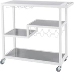 Holly & Martin Zephs White Bar Cart - Chic Rolling Utility For Home. Fixed Price $334.99.