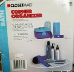 New Closetmaid 8282 White Corner Wire Mesh Shelf Organizer W/ Mounting Hardware. Fixed Price $11.99.