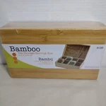 Lipper International Bamboo Wood Tea Storage Serving Box With 8 Compartments. Fixed Price $21.95.