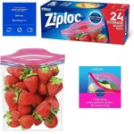 Lock Bags Quart Grip 'n Seal Food Storage Plastic Travel 24 Ct.. Fixed Price $19.25.