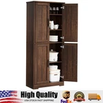 70" Tall Kitchen Pantry Cabinet, Storage With Doors & Adjustable Shelves. Fixed Price $170.99.