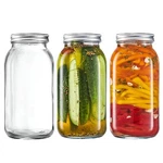 Gling 3 Count 64 Oz. Wide-mouth Glass Mason Jars With Metal Airtight Lids An.... Fixed Price $29.92.