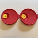 Tupperware Replacement Lid 2648A-1 Flip Top Microwave Red W/yellow Vent 1/4". Fixed Price $9.99.