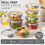 Sorbus Glass Meal Prep Containers 16 Piece Round Airtight Food Storage Set. Fixed Price $25.00.