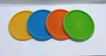 Vtg Tupperware 4 Round Replacement Lids Starburst Servalier 6 5/8" Y,o,g,b # 808. Fixed Price $15.99.