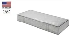 Whitmor Gray Long Underbed Storage Bag 18"X42"X6" See-through Top Zippered. Fixed Price $20.13.