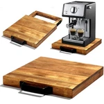 Natural Acacia Sliding Tray For Coffee Machine Kitchen Appliance Slider Movin.... Fixed Price $47.87.