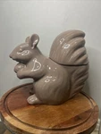 Gray Squirrel Acorn Cookie Jar With Lid Ceramic Threshold Target. Fixed Price $27.50.