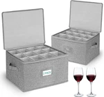 Wine Glass Storage Box Hard Shell, 10'' Tall Stemware Containers For Mov. Fixed Price $74.99.