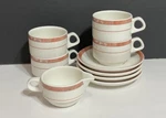 Villeroy & Boch Beaulieu Espresso Set Of Four (4) Cups W/saucer Creamer Euc. Fixed Price $21.50.