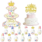3-TIER Princess Cupcake Stand Birthday Party Decorations Cardboard C.... Fixed Price $19.19.