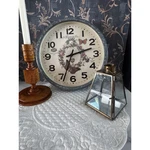 Paris Botanical Butterfly Wall Clock French Country Farmhouse Gray Round 12IN. Fixed Price $26.60.