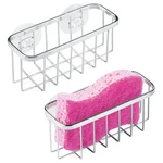 Idesign Stainless Steel Suction Sponge Holder, Kitchen Set Of 2, Polished. Fixed Price $24.85.
