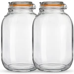 Qianfenie Glass Jars Airtight Lids 2 Pack - 1 Gallon Wide Mouth Storage Mason. Fixed Price $40.83.