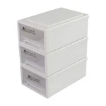 6 Quart Plastic Storage Drawers, Stackable Desktop Organizer, 3 Packs. Fixed Price $41.63.