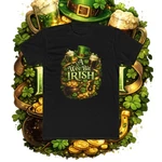 St Patrick Day Wee Bit Irish Tee Shamrock And Gold Beer Graphic. Fixed Price $23.40.