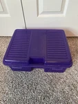 Rubbermaid Purple Fashion Plastic Snap Case Hinged Storage Container 2283. Fixed Price $36.00.
