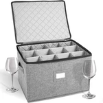 Storagelab Wine Glass Containers, Hard Count (pack Of 1), Gray. Fixed Price $58.47.