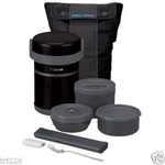 Zojirushi Classic Bento Stainless Steel Lunch Jar Set SLGRE18BT Black. Fixed Price $68.00.