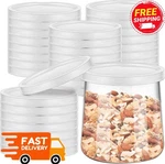 Sadoia 32 Pcs Oui Yogurt Jars Lids, Plastic Container Sealed Aga. Fixed Price $12.55.
