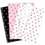 Jarthenaamcs 90 Sheets Bow Tissue Paper Pink White Black Coquette Cute. Fixed Price $17.50.