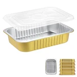 Mestaek 11" X 7.5" Heavy-duty Aluminum Foil 2200ML/74OZ/2.3QT(5PCS), Gold. Fixed Price $26.62.