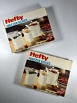 2 Vintage 1984 Hefty Freezer Boxes 15 Count Quart Capacity Mobil Chemical Nos. Fixed Price $24.97.