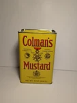 Vintage Colman's Mustard 4OZ Tin Can Container W/ Cover - Double Superfine. Fixed Price $9.97.