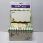 2002 Martin Designs 3 5" Fruit & Vegetable Gingham Recipe Cards Dividers Box. Fixed Price $13.95.