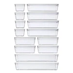Dca Pcs Clear Plastic Drawer Organizer Tray For Makeup, 14PC,. Fixed Price $24.64.