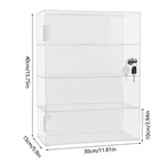 Acrylic Display Countertop Clear Box Dustproof Shelves Showcase With Lock. Fixed Price $55.78.