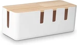 Cable Management Box By 12X5X4.5 Inches, Wood Lid, Wire Organizer For Desk Tv. Fixed Price $29.99.
