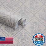 Kitico Peel And Stick Wallpaper Vintage Boho Blue Beige Contact. Fixed Price $71.03.