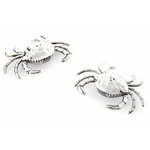 Mud Pie Crab Salt And Pepper Shaker Set, Silver 3 1/2" X. Fixed Price $29.11.