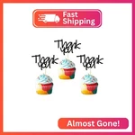 Arthsdite 24PCS Black Glitter Thank You Cupcake Toppers Picks. Fixed Price $10.09.