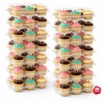 Wikday 6 Count Cupcake Containers With Lids, 30 Pack Stackable Holder.... Fixed Price $29.02.