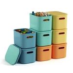 8 Pack Colorful Storage With Lids For Shelves, Classroom Bins, S.... Fixed Price $45.04.
