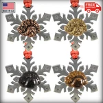 Pewter Portuguese Water Dog Snowflake Christmas Tree Ornaments, Made In The Usa. Fixed Price $39.99.