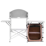 Vevor Outdoor 2-TIER Kitchen With Zippered Bag, Portable Folding Cook For. Fixed Price $111.31.