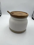 Hearth & Hand With Magnolia Stoneware Honey Canister Crock Wood Lid 16 Oz Target. Fixed Price $22.00.