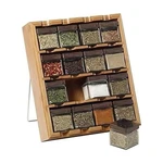 Kamenstein 16 Jar Bamboo Spice Rack Organizer Countertop Wall Mount Drawer. Fixed Price $95.95.