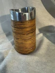 Zodax Candle Holder Aluminum Alloy Decorative Rattan Like. Fixed Price $84.99.