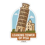 Leaning Tower Of Pisa Italy Sticker Decal Vinyl Die-cut Symbolic Landmark Design. Fixed Price $227.87.