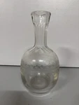Antique Fostoria Crystal Cloverleaf Needle Etch Open Water Bottle Decanter Jug. Fixed Price $18.99.