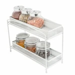 Mainstays 2-TIER Pull-out Spice Organizer White. Fixed Price $25.00.